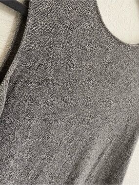 Eileen Fisher Heather Gray Knit Top L Wool Nylon